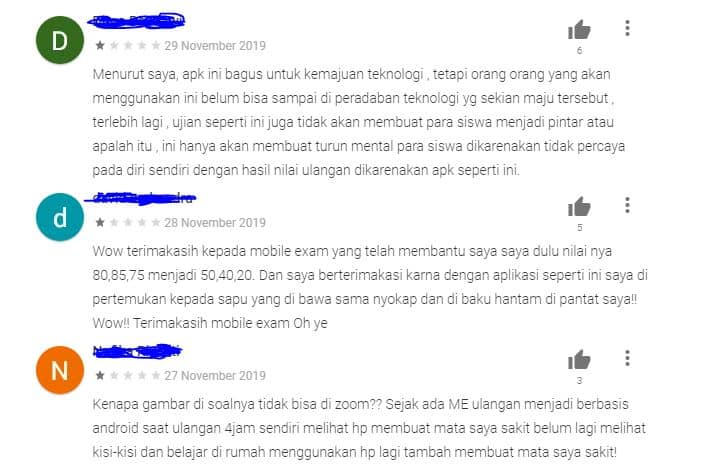 Mobile Exam komentar