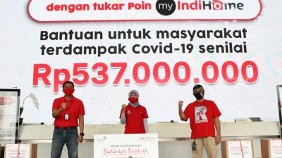 IndiHome Serahkan 3.000 Paket Sembako Senilai Rp537 Juta kepada Masyarakat Terdampak COVID-19