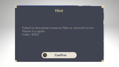 Genshin Impact code 9203