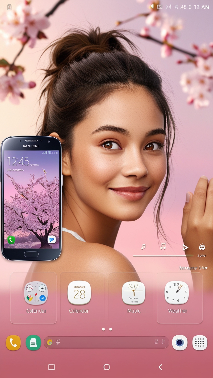 samsung homescreen layout ideas for woman