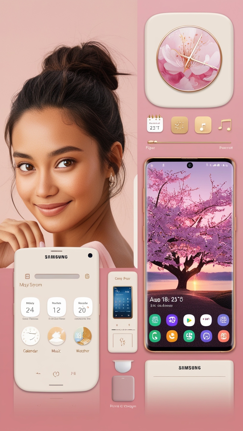 samsung homescreen layout ideas for woman