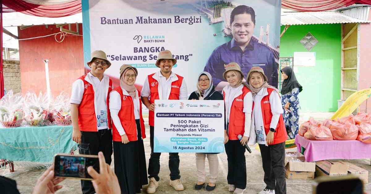 Telkom Indonesia Dukung Program Relawan Bakti BUMN di Desa Namang untuk Pemberdayaan Masyarakat