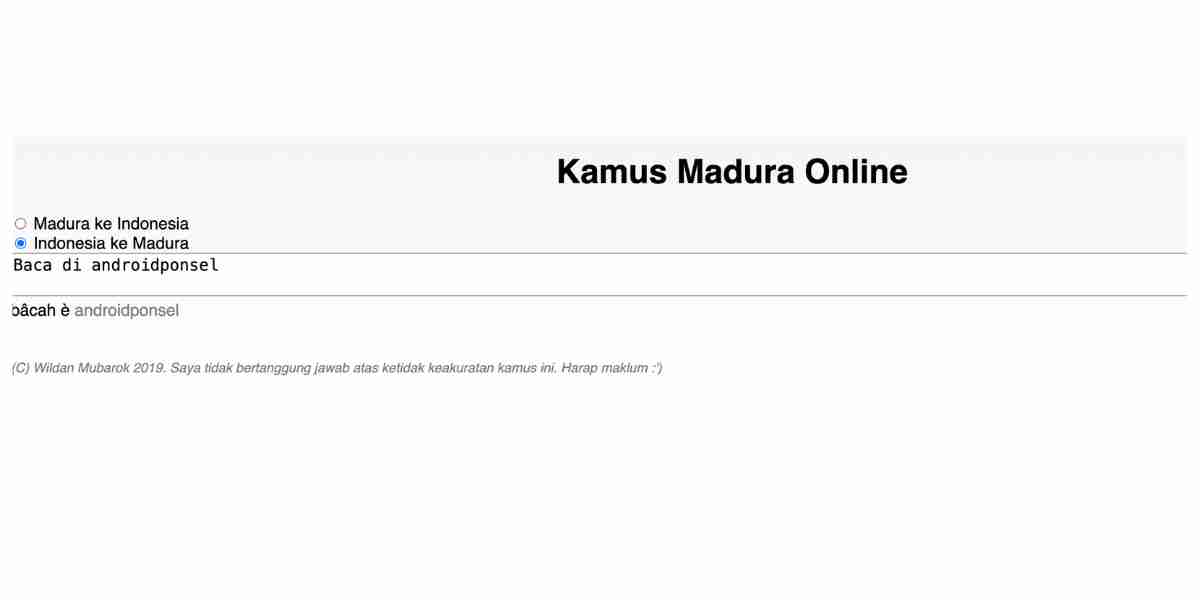 Kamus Madura Online